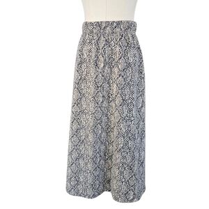 NWT Zara Snakeskin Patterned Knit Midi Skirt